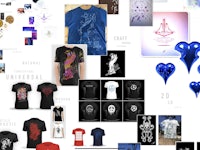 a collection of t - shirts and other items